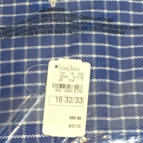 SOLD!!! Neiman Marcus Trim Fit Dress Shirt NWT - Picture 7 of 7
